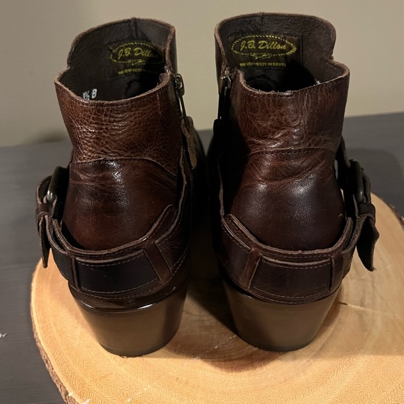 JB Dillon Sonora Leather Western Ankle Boots - Picture 6 of 9